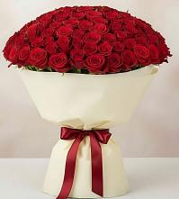 Букет 101 Красная роза Милано в Красновишерске