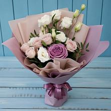 Букет цветов из:  Розы и Лизиантусы #REPLACE_PRED# Красновишерске