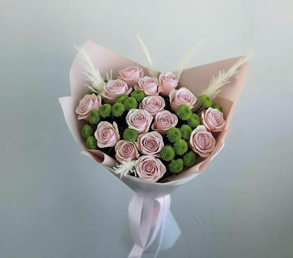 Букет цветов из: Розы и Хризантемы в Красновишерске