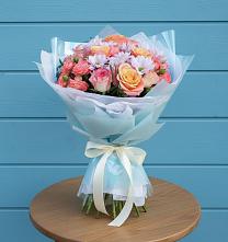 Букет цветов из:  Хризантемы и Розы в Красновишерске